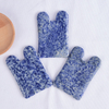 N-Shaped Blue Spot Jasper Gua Sha Scraping Massage Tool, Natural Jade Guasha Board for SPA Acupuncture Treatment, Reducing Neck and Muscle Pain