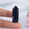 Natural Black Obsidian Crystal Points Hexagonal Wand 
