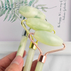 Xiuyan Jade Roller for Face -Xiuyan Jade Roller Real 100% Natural Jade for Wrinkles, Anti Aging Facial Massager