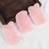 Wave Shaped Rose Quartz Gua Sha Scraping Gua Sha Board for SPA Acupuncture Treatment, Reducing Neck and Muscle Pain