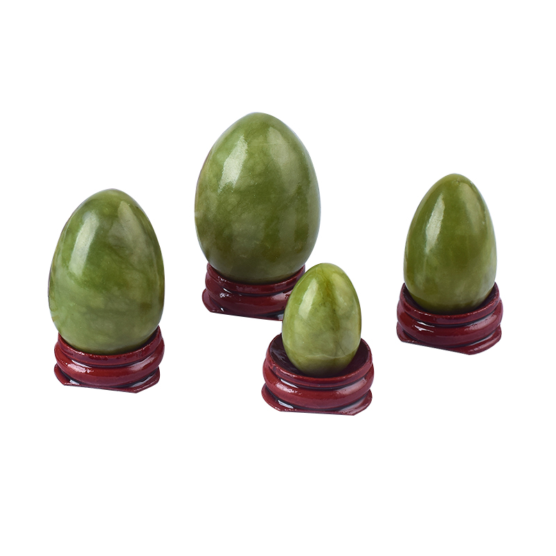 Undrilled Green Jade Yoni Eggs Massage Jade egg to Train Pelvic Muscles Kegel Exercise