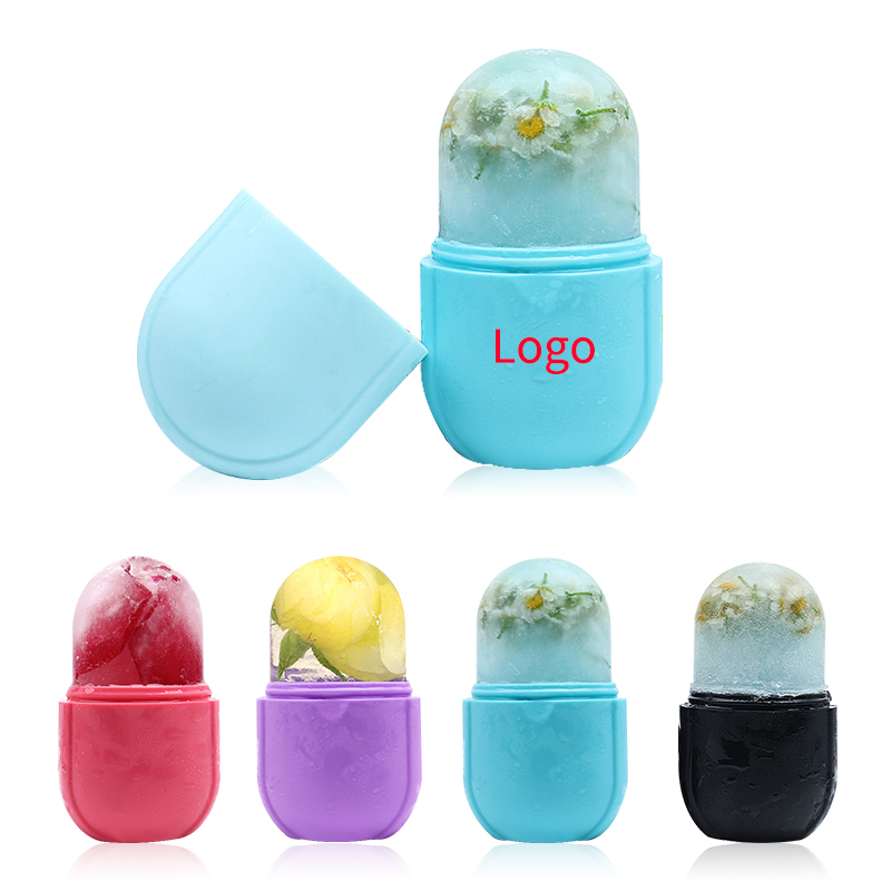 Custom Logo Facial Ice Globes Set Supplier Pink Blue Ice Cube Cooling Facial Cryo Roller Magic Globes for Skin Treatment